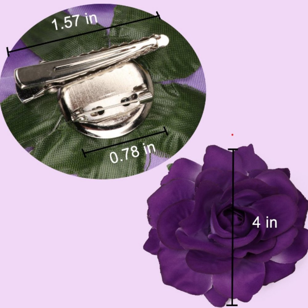 🎇New🎇 Rose Pin Up - Hair Clip (Blue) - Picture 2 of 4